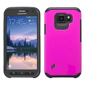 Samsung Galaxy S6 Active Slim Hybrid Dual Layer Case - Hot Pink