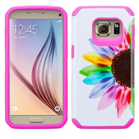 Samsung Galaxy S6 Slim Hybrid Dual Layer Case Cover for Galaxy S6 - Vivid Sunflower