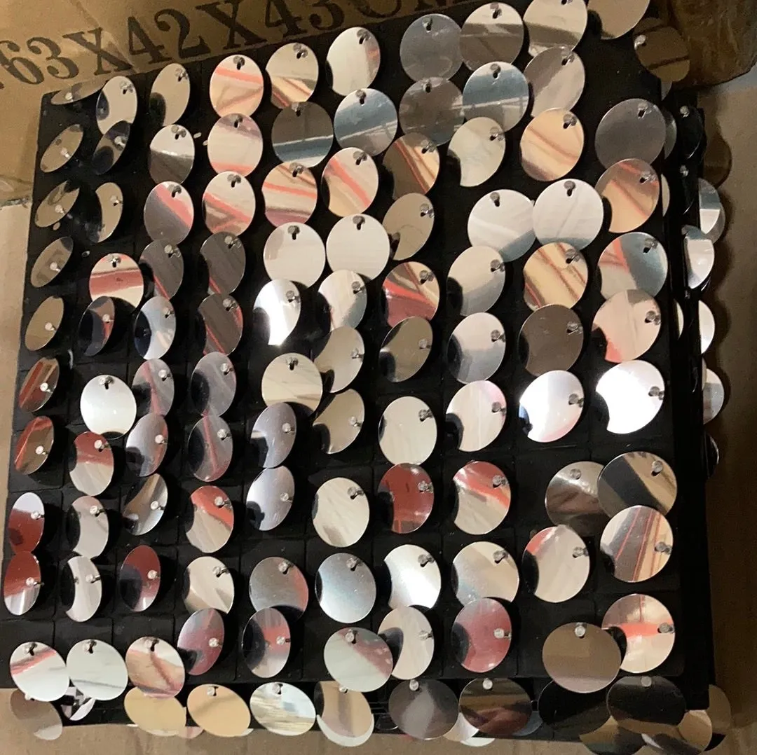 Sequin Backdrop Panel 12”x12” silver Mat