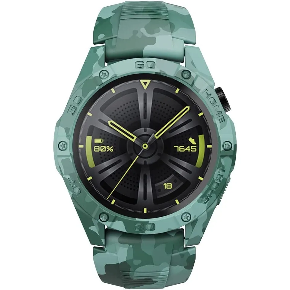 SIKAI for Huawei Watch GT3 46mm - Protective Case and Replacement Band Set in Camouflage Desig