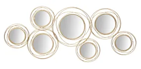 Small Round Golden Wall Mirrors (Modern Decoration)