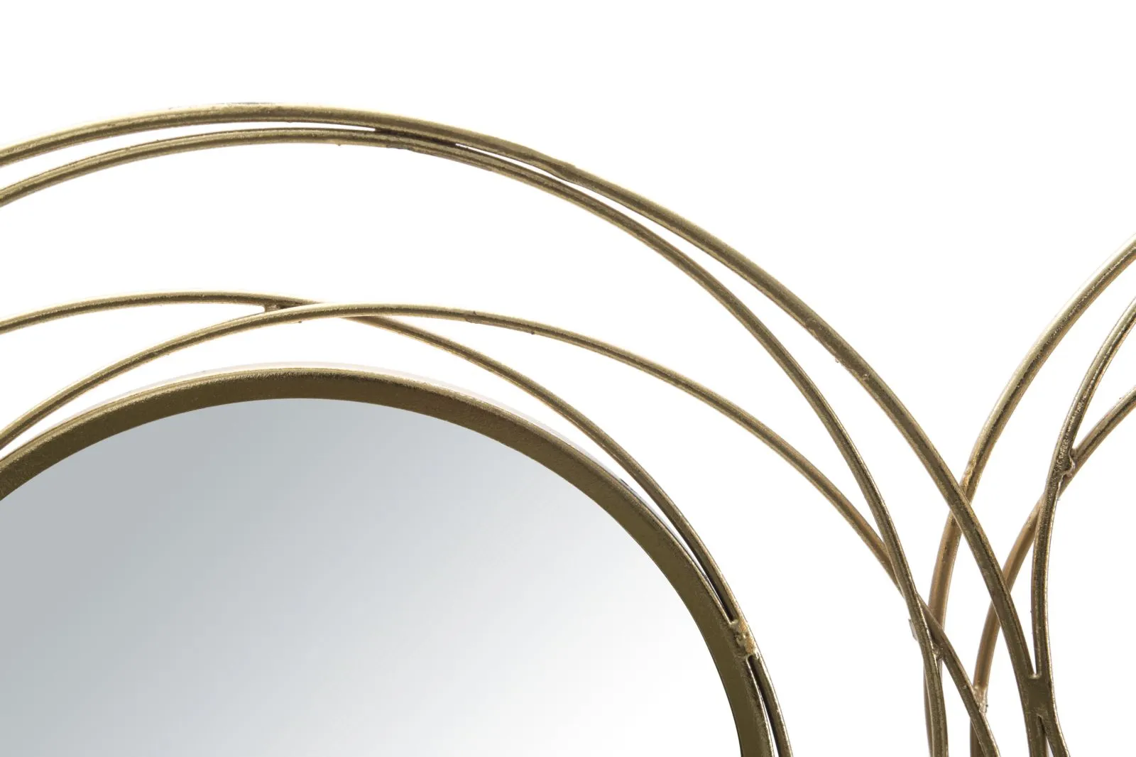 Small Round Golden Wall Mirrors (Modern Decoration)