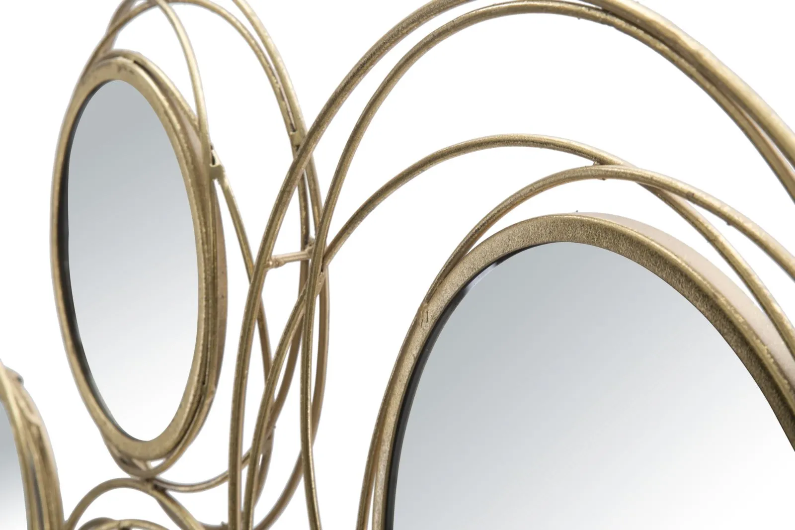 Small Round Golden Wall Mirrors (Modern Decoration)