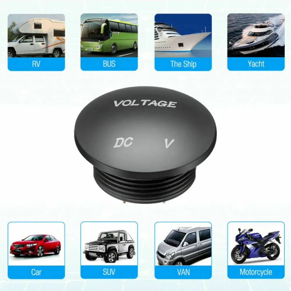 US 2-4 Pack Waterproof Mini Digital Display Voltage Meter DC 12V-24V Car Marine