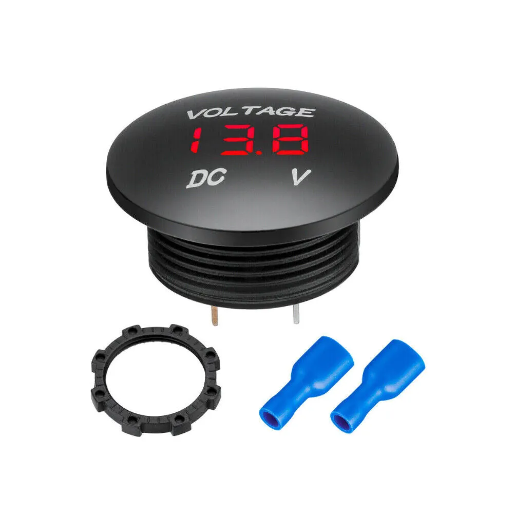 US 2-4 Pack Waterproof Mini Digital Display Voltage Meter DC 12V-24V Car Marine