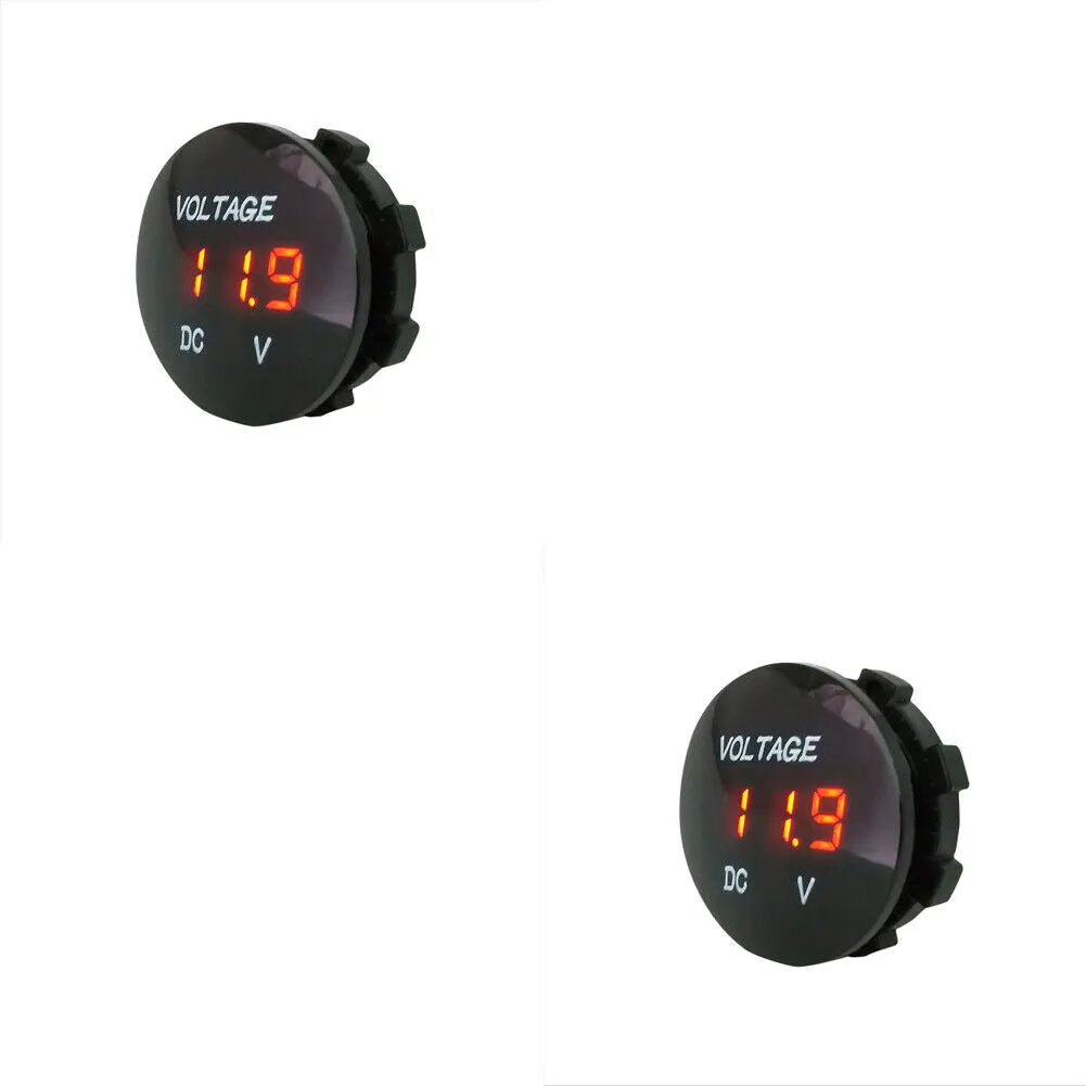US 2-4 Pack Waterproof Mini Digital Display Voltage Meter DC 12V-24V Car Marine