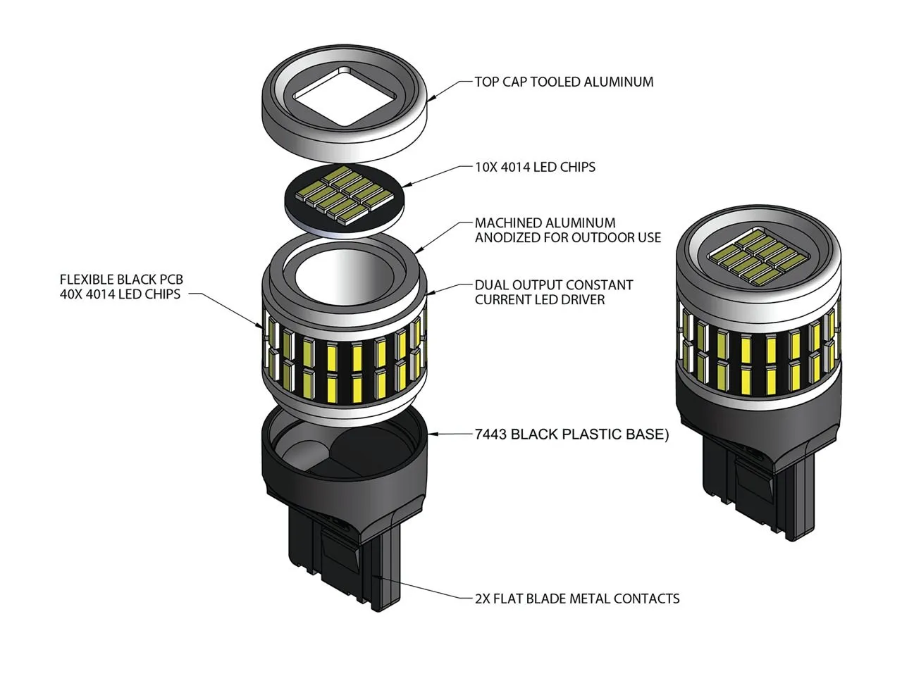 VLEDS 50 LED High Visibility Amber Turn Signal Bulbs   Hyperflash Kit For 4Runner (2010-2024)