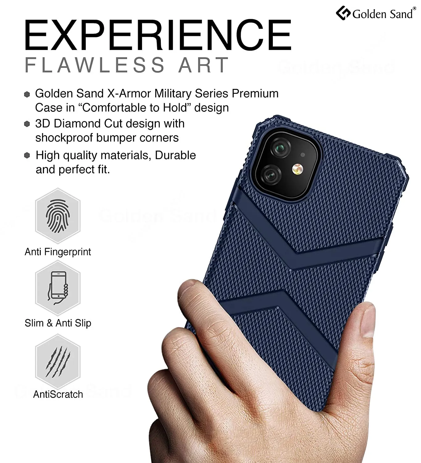 X-Armor Military Series Shock Proof Back Cover for Apple iPhone 11 6.1 inch, Blue