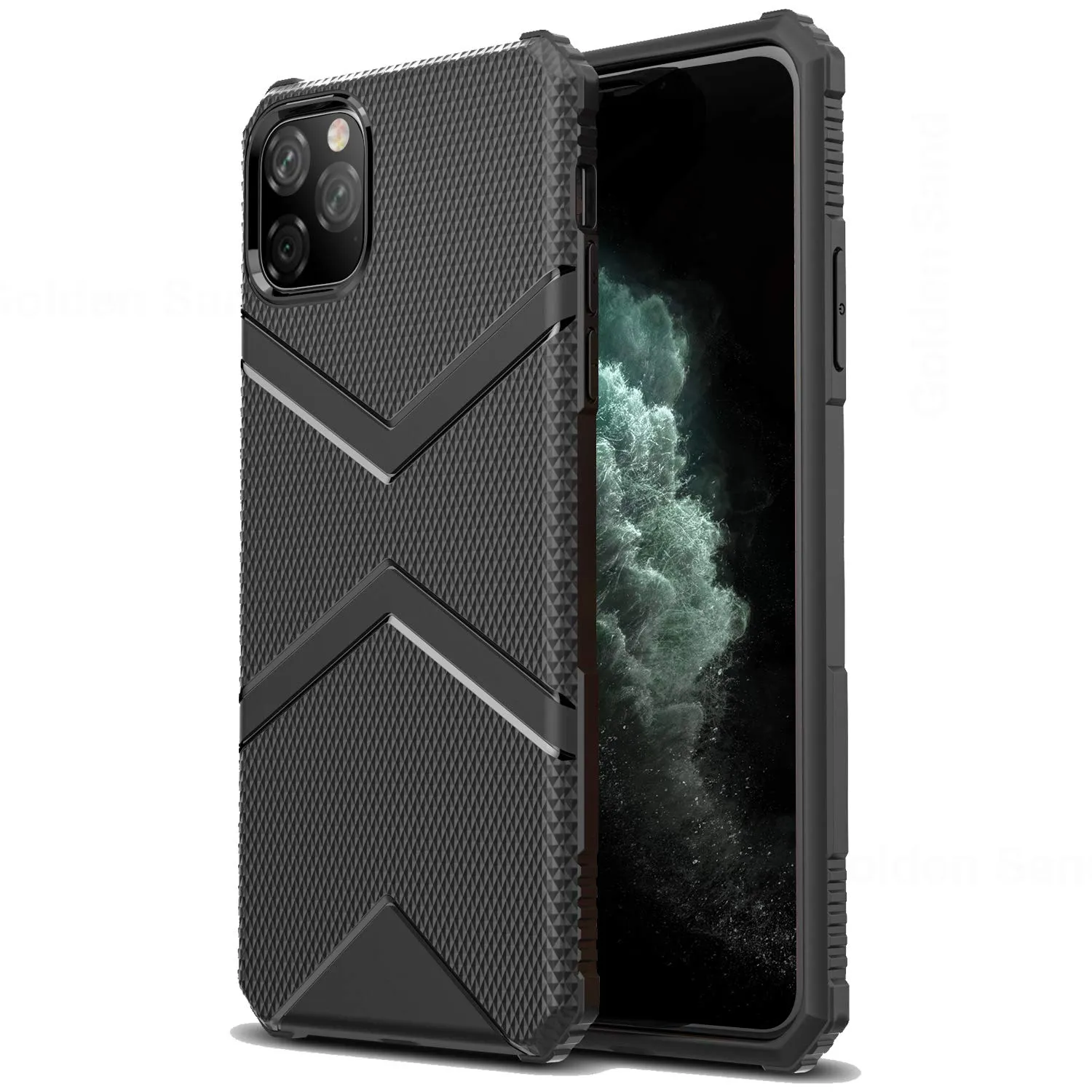 X-Armor Military Series Shock Proof Back Cover for Apple iPhone 11 Pro Max 6.5 inch, Black