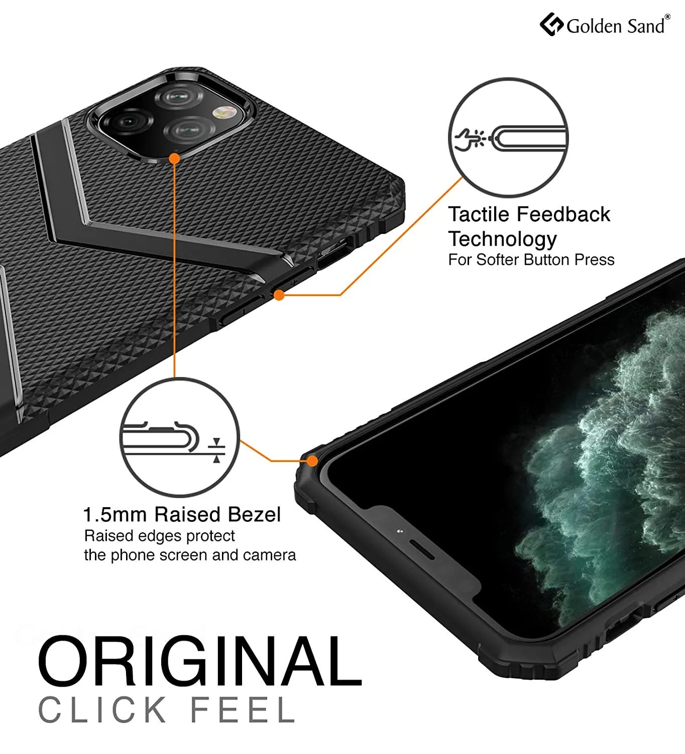 X-Armor Military Series Shock Proof Back Cover for Apple iPhone 11 Pro Max 6.5 inch, Black
