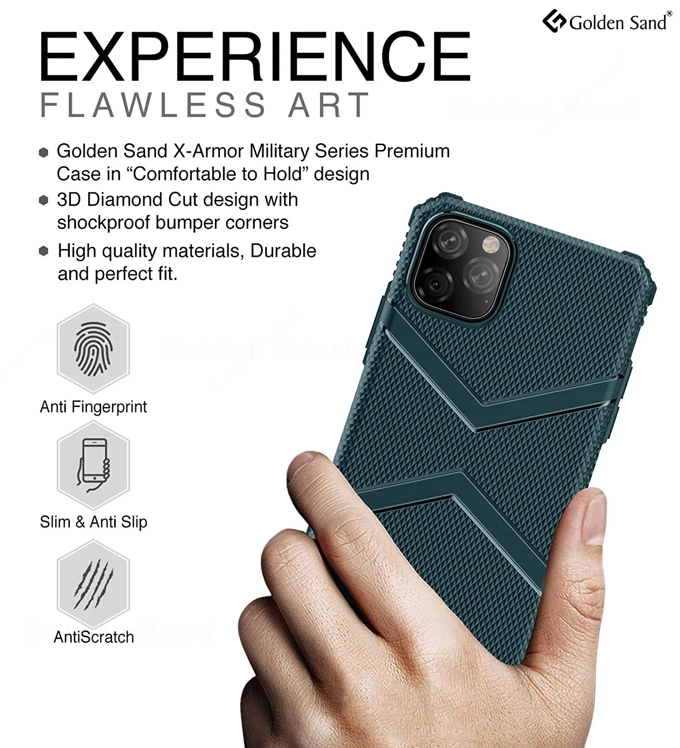 X-Armor Military Series Shock Proof Back Cover for Apple iPhone 11 Pro Max 6.5 inch, Green