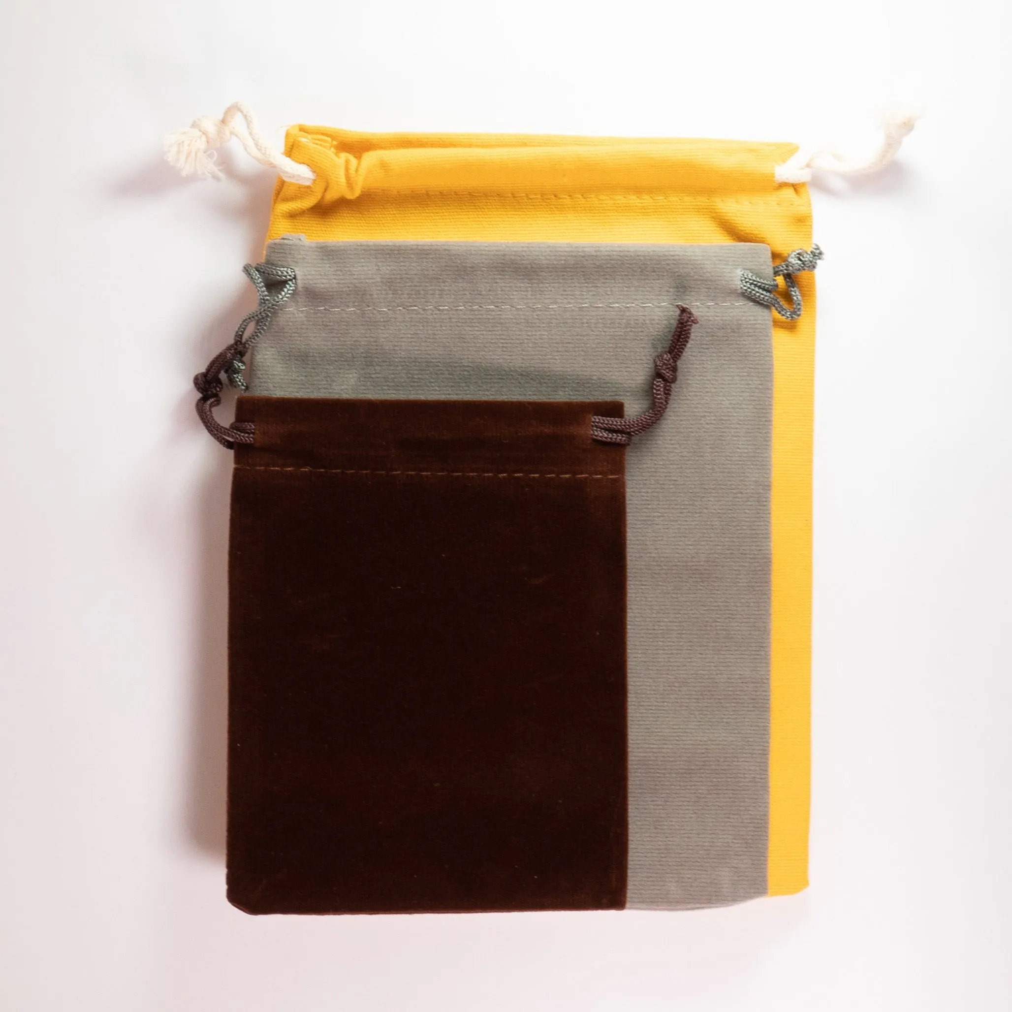 Yellow Linen 17x13cm Drawstring Bag