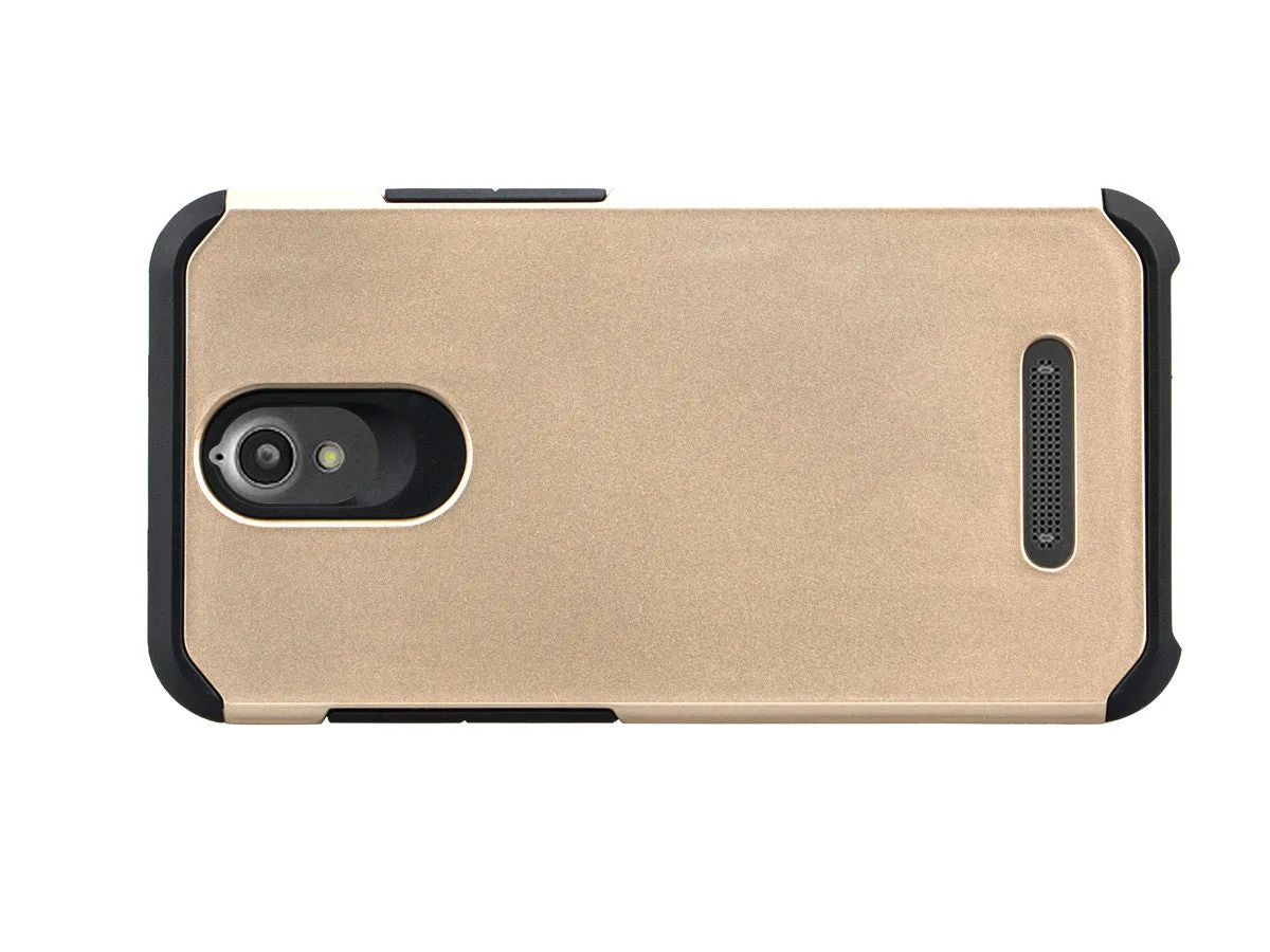 ZTE Obsidian | ZTE Z820 Case, SlimHybrid Dual Layer Armor[Impact/Shock Resistant] Case for ZTE Obsidian | ZTE Z820 - Gold/Black