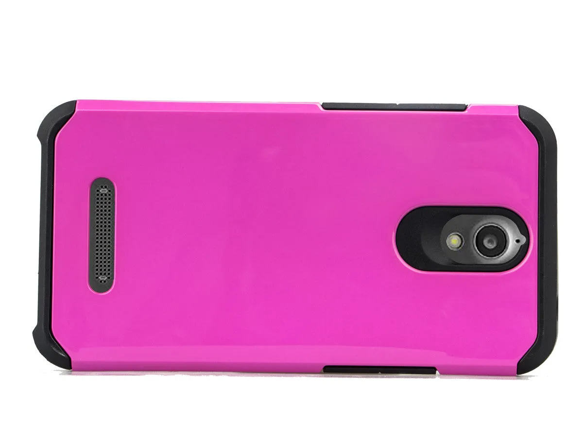 ZTE Obsidian | ZTE Z820 Case, SlimHybrid Dual Layer Armor[Impact/Shock Resistant] Case for ZTE Obsidian | ZTE Z820 - Hot Pink/Black