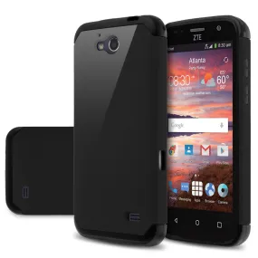 ZTE Overture 2 | ZTE Z813 Case, SlimHybrid Dual Layer Armor[Impact/Shock Resistant] Case for ZTE Overture 2 | ZTE Z813 - Black