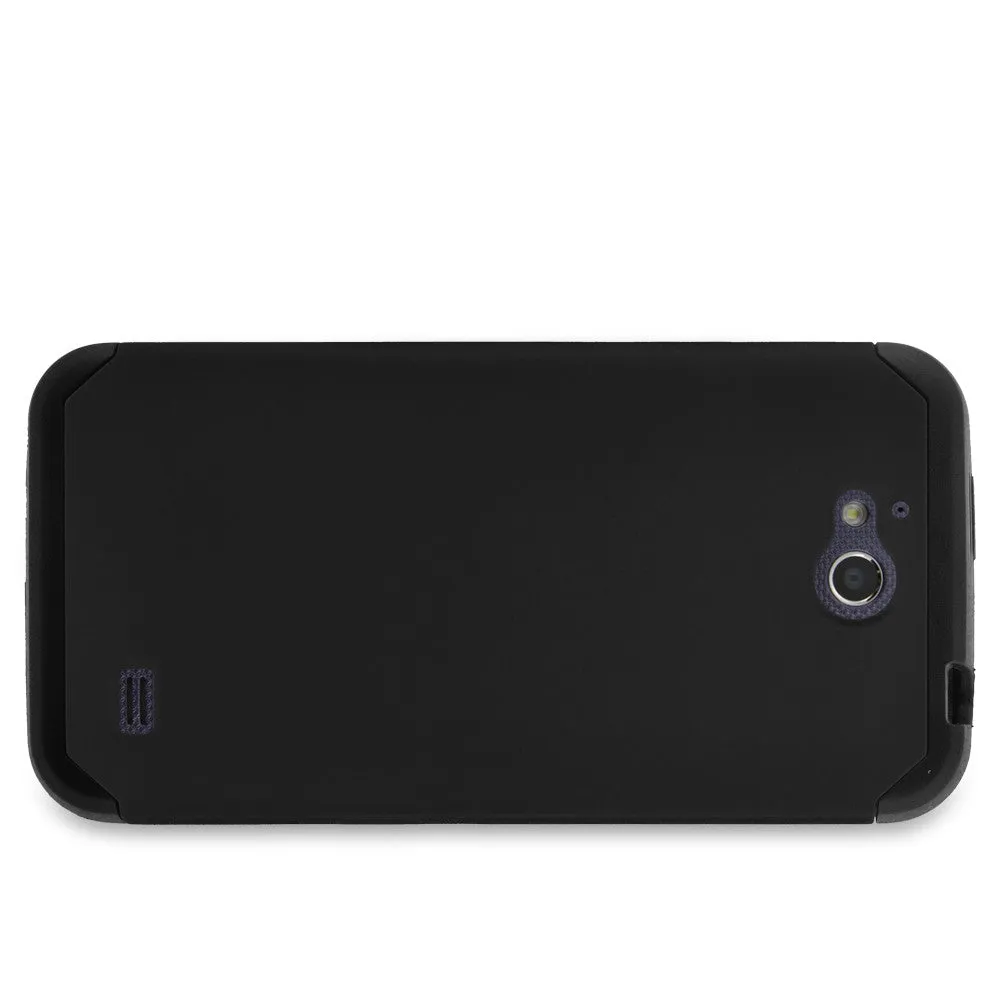 ZTE Overture 2 | ZTE Z813 Case, SlimHybrid Dual Layer Armor[Impact/Shock Resistant] Case for ZTE Overture 2 | ZTE Z813 - Black