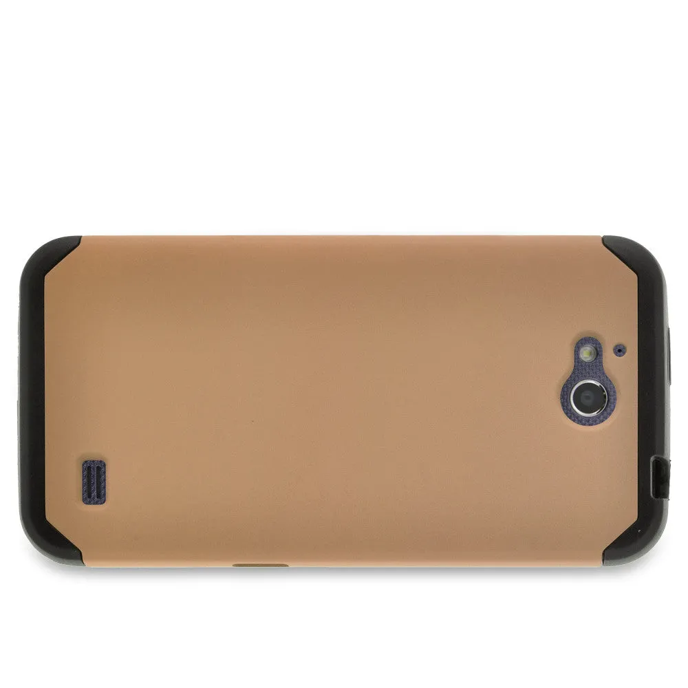 ZTE Overture 2 | ZTE Z813 Case, SlimHybrid Dual Layer Armor[Impact/Shock Resistant] Case for ZTE Overture 2 | ZTE Z813 - Gold/Black