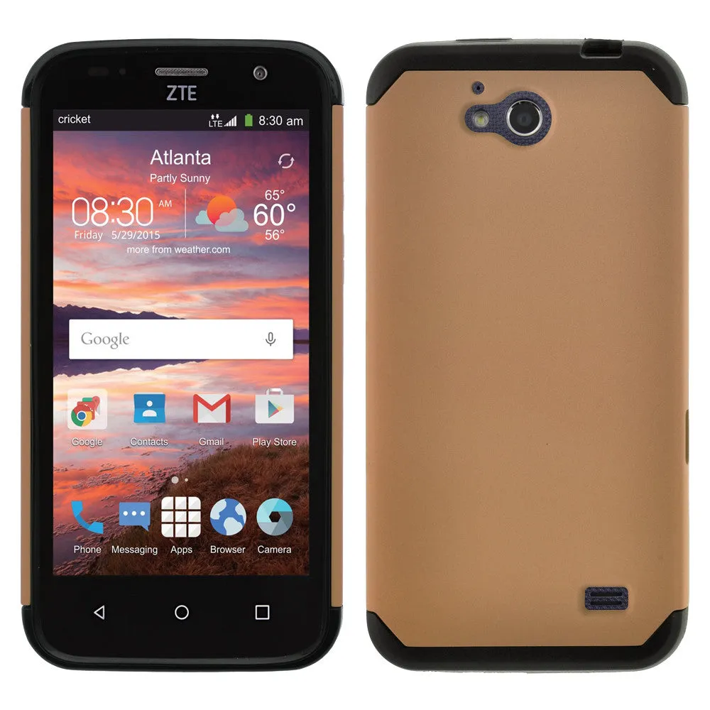 ZTE Overture 2 | ZTE Z813 Case, SlimHybrid Dual Layer Armor[Impact/Shock Resistant] Case for ZTE Overture 2 | ZTE Z813 - Gold/Black