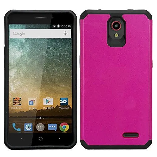 ZTE Prestige Case, Sonata 3, ZTE Avid Plus, ZTE Avid Trio, ZFive 2, Midnight Pro, Maven 2, Cheers, Slim Dual Layer Case Cover - Hot Pink