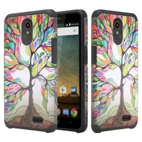 ZTE Prestige Case, Sonata 3, ZTE Avid Plus, ZTE Avid Trio, ZFive 2, Midnight Pro, Maven 2, Cheers, Slim Dual Layer Case Cover - Vibrant Tree