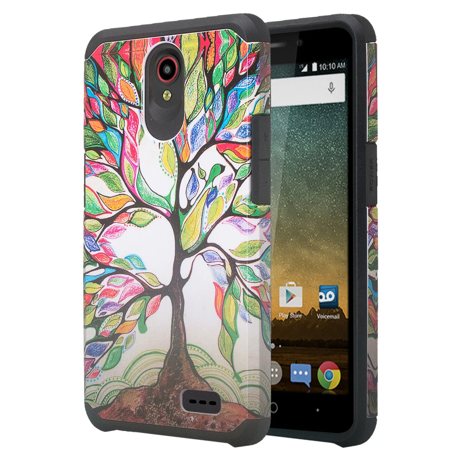 ZTE Prestige Case, Sonata 3, ZTE Avid Plus, ZTE Avid Trio, ZFive 2, Midnight Pro, Maven 2, Cheers, Slim Dual Layer Case Cover - Vibrant Tree
