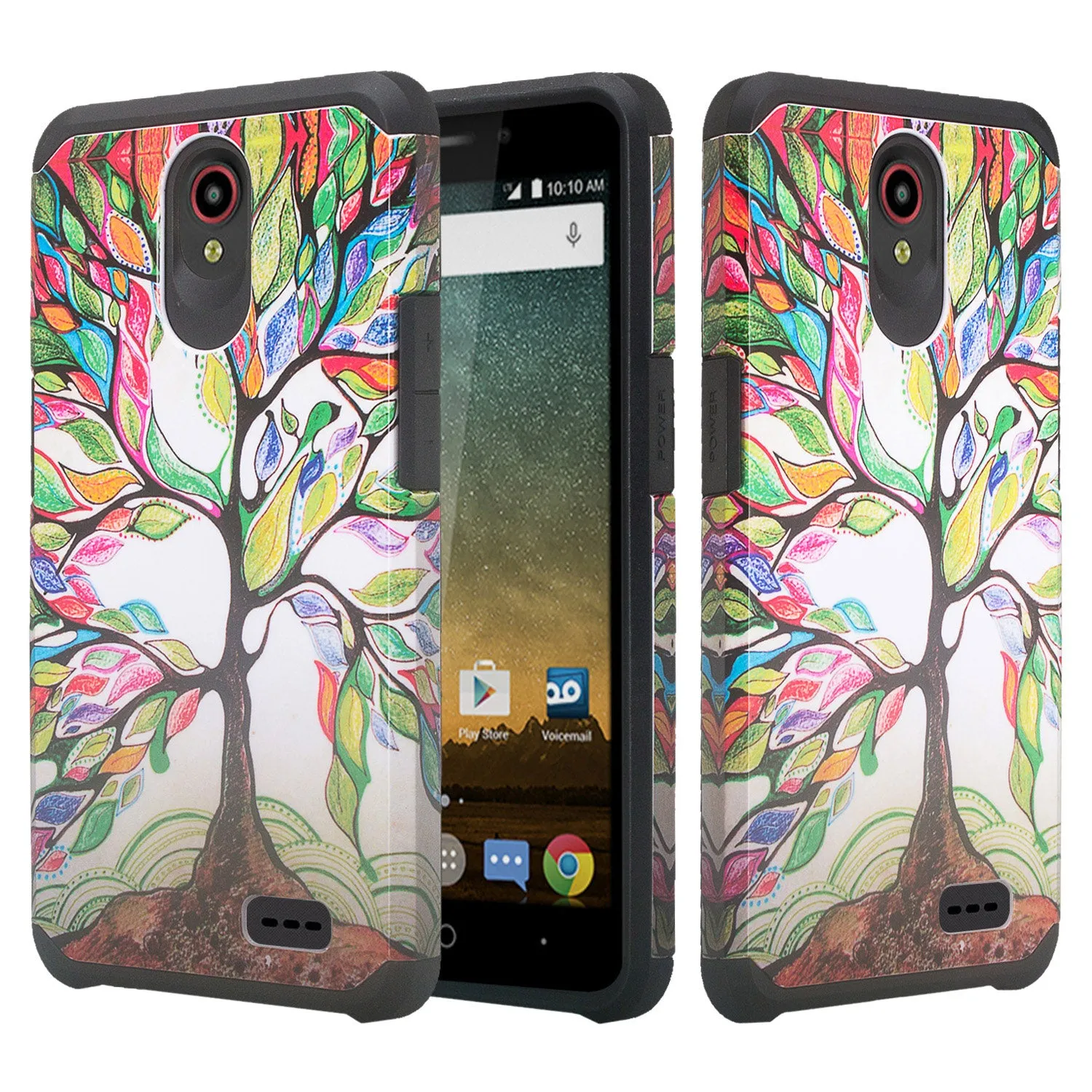 ZTE Prestige Case, Sonata 3, ZTE Avid Plus, ZTE Avid Trio, ZFive 2, Midnight Pro, Maven 2, Cheers, Slim Dual Layer Case Cover - Vibrant Tree